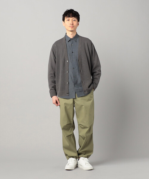 COMME CA MEN（コムサメン）の「ペーパーヤーン透かし編み カーディガン（カーディガン/ボレロ・メンズ・ブラック/チャコールグレー/ホワイト・M/L）」の5枚目の写真