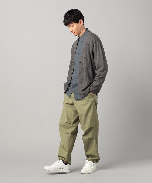 COMME CA MEN(コムサメン)の「ペーパーヤーン透かし編み カーディガン(カーディガン/ボレロ・メンズ・ブラック/チャコールグレー/ホワイト・M/L)」の13枚目の写真