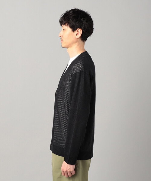 COMME CA MEN（コムサメン）の「ペーパーヤーン透かし編み カーディガン（カーディガン/ボレロ・メンズ・ブラック/チャコールグレー/ホワイト・M/L）」の21枚目の写真
