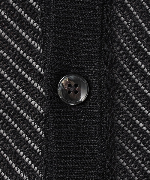 COMME CA MEN（コムサメン）の「ペーパーヤーン透かし編み カーディガン（カーディガン/ボレロ・メンズ・ブラック/チャコールグレー/ホワイト・M/L）」の22枚目の写真