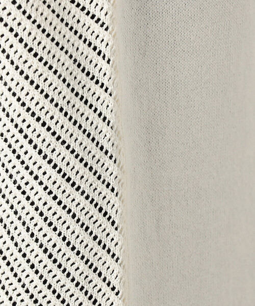 COMME CA MEN（コムサメン）の「ペーパーヤーン透かし編み カーディガン（カーディガン/ボレロ・メンズ・ブラック/チャコールグレー/ホワイト・M/L）」の17枚目の写真