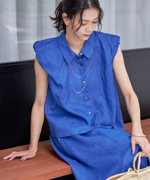 〈手洗い可能〉ラミー 4 ギャザー スリーブ ブラウス