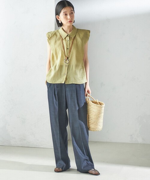 SHIPS for women / シップスウィメン 〈手洗い可能〉ラミー 4 ギャザー スリーブ ブラウス セール】〈手洗い可能〉ラミー 4 ギャザー スリーブ ブラウス