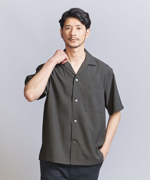 BEAUTY&YOUTH UNITED ARROWS(ビューティーアンドユースユナイテッドアローズ)の「【WEB限定 WARDROBE SMART】 Reflax オープンカラー シャツ(シャツ/ブラウス・メンズ・ダークグレー/ロイヤルブルー/ブラック・S/M/L/XL)」の5枚目の写真