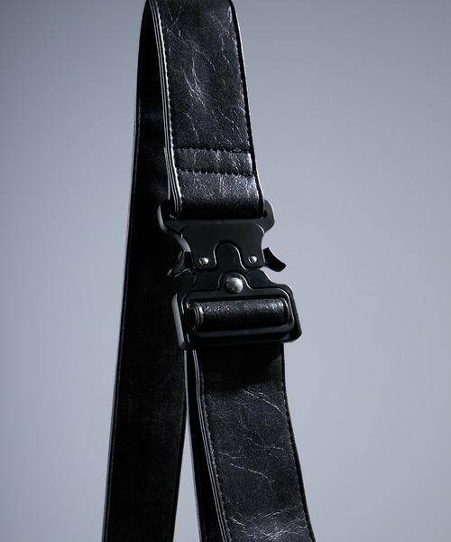 Metal Buckle Shoulder Bag/Tote Bag/メタルバックル合皮