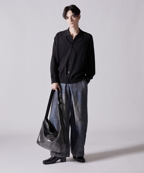 Metal Buckle Shoulder Bag/Tote Bag/メタルバックル合皮