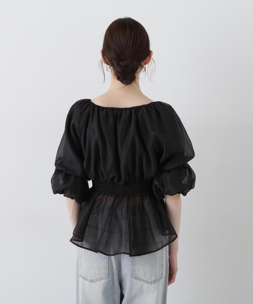 PROPORTION BODY DRESSING（プロポーションボディドレッシング）の「２ＷＡＹオフショルフィッシュテールブラウス / 1215110900（シャツ/ブラウス・レディース・ブルー/ブラック/ベージュ・SMALL/MEDIUM）」の9枚目の写真