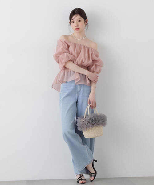 PROPORTION BODY DRESSING（プロポーションボディドレッシング）の「２ＷＡＹオフショルフィッシュテールブラウス / 1215110900（シャツ/ブラウス・レディース・ブルー/ブラック/ベージュ・SMALL/MEDIUM）」の16枚目の写真