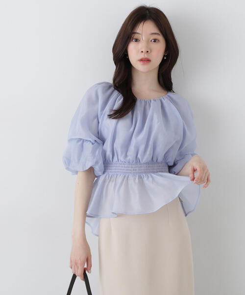 PROPORTION BODY DRESSING（プロポーションボディドレッシング）の「２ＷＡＹオフショルフィッシュテールブラウス / 1215110900（シャツ/ブラウス・レディース・ブルー/ブラック/ベージュ・SMALL/MEDIUM）」の22枚目の写真