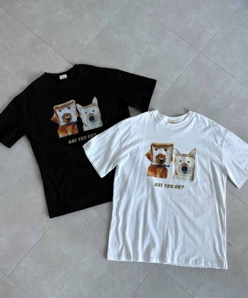 Unitage（ユニテージ）の「イタズラわんTEE（Tシャツ/カットソー・レディース・ブラック/ホワイト・FREE）」の17枚目の写真