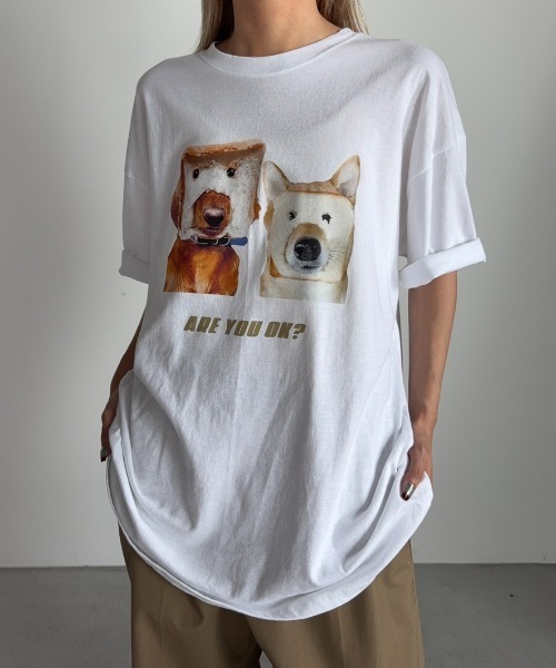 Unitage（ユニテージ）の「イタズラわんTEE（Tシャツ/カットソー・レディース・ブラック/ホワイト・FREE）」の20枚目の写真