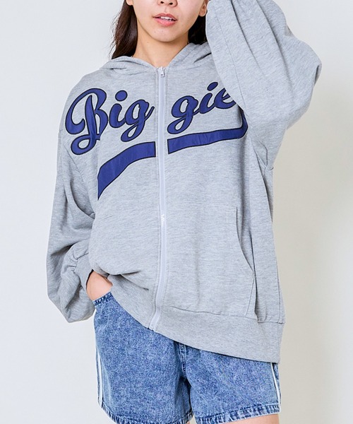 GORGE(ゴージ)の「《BIGロゴ×ジップアップ》レディース 裏毛スウェット パーカー ストリート カジュアル 春秋冬(パーカー・レディース・ブラック/オフホワイト/オートミール・F)」の5枚目の写真