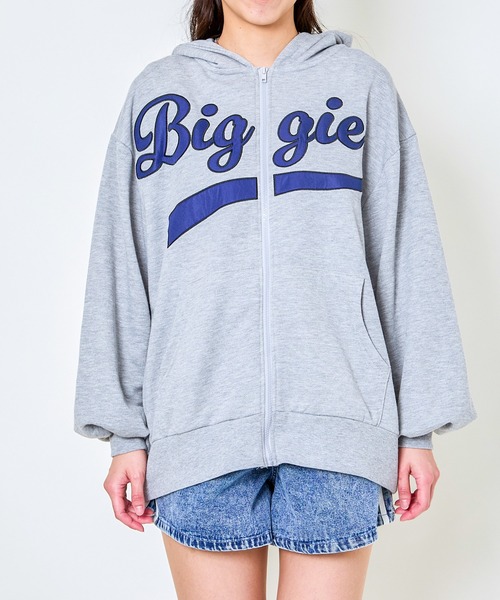 GORGE(ゴージ)の「《BIGロゴ×ジップアップ》レディース 裏毛スウェット パーカー ストリート カジュアル 春秋冬(パーカー・レディース・ブラック/オフホワイト/オートミール・F)」の13枚目の写真