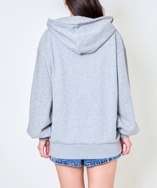 GORGE(ゴージ)の「《BIGロゴ×ジップアップ》レディース 裏毛スウェット パーカー ストリート カジュアル 春秋冬(パーカー・レディース・ブラック/オフホワイト/オートミール・F)」の15枚目の写真
