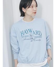 Samansa Mos2 blue | 異素材切替リメイク風プルオーバー(Tシャツ/カットソー)