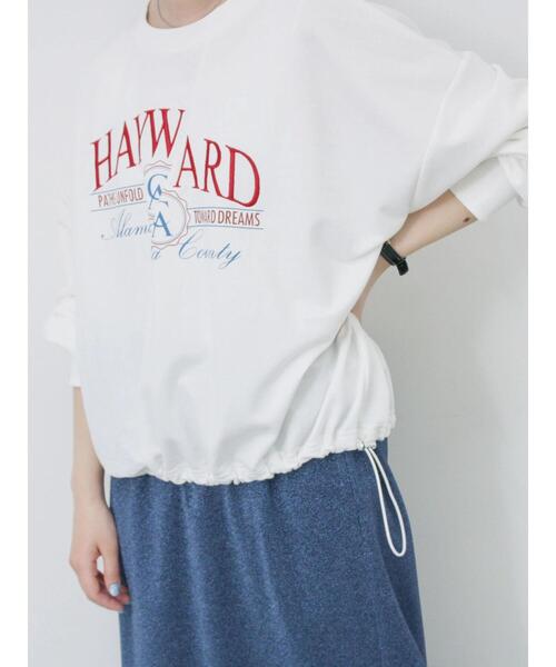 Samansa Mos2 blue（サマンサモスモスブルー）の「異素材切替リメイク風プルオーバー（Tシャツ/カットソー・レディース・オフホワイト/サックスブルー/チャコールグレー・F）」の9枚目の写真