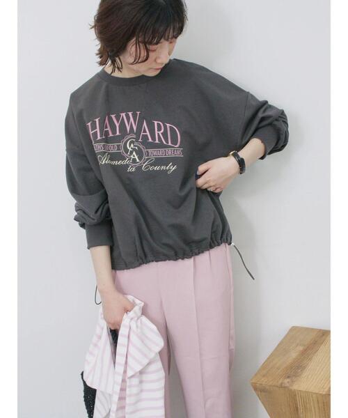 Samansa Mos2 blue（サマンサモスモスブルー）の「異素材切替リメイク風プルオーバー（Tシャツ/カットソー・レディース・オフホワイト/サックスブルー/チャコールグレー・F）」の15枚目の写真