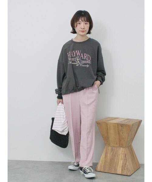 Samansa Mos2 blue（サマンサモスモスブルー）の「異素材切替リメイク風プルオーバー（Tシャツ/カットソー・レディース・オフホワイト/サックスブルー/チャコールグレー・F）」の16枚目の写真