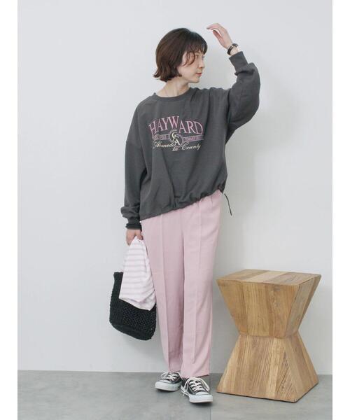 Samansa Mos2 blue（サマンサモスモスブルー）の「異素材切替リメイク風プルオーバー（Tシャツ/カットソー・レディース・オフホワイト/サックスブルー/チャコールグレー・F）」の17枚目の写真