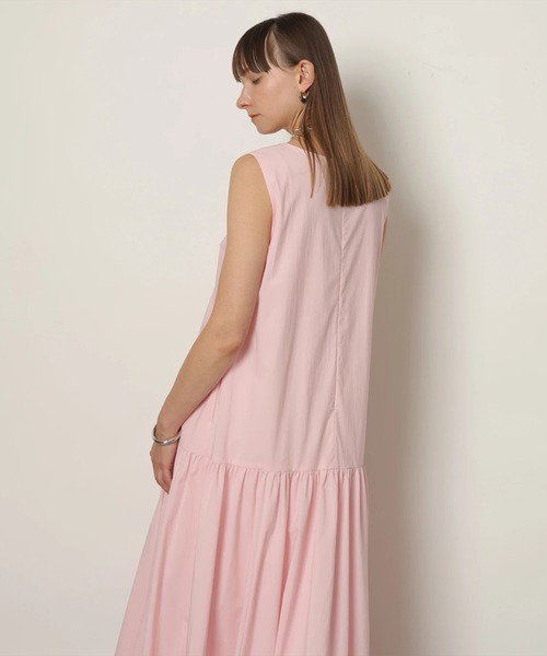 ✨美品✨ CADUNEカデュネ　楊柳バルーンスリーブワンピース　リネン混　日本製 CADUNE（カデュネ）の「バル－ンワンピ（ワンピース）」 - WEAR