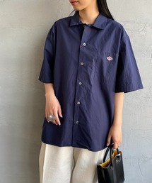 DANTON ダントン シャツ 半袖 コットン ネービー42 DANTON | コットン 半袖ワークシャツ SOLID MEN（シャツ