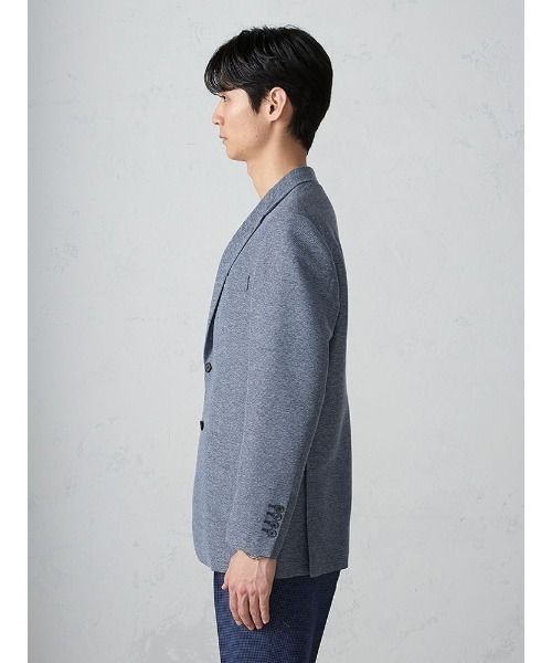 Perfect Suit FActory（パーフェクトスーツファクトリー）の「TRANS CONTINENTS　ライトビズ・レノクロスジャケット（テーラードジャケット・メンズ・ブルー/サックスブルー/ベージュ・M/L/SS/S/LL/AB（M）/AB（L）/XL-AB）」の9枚目の写真