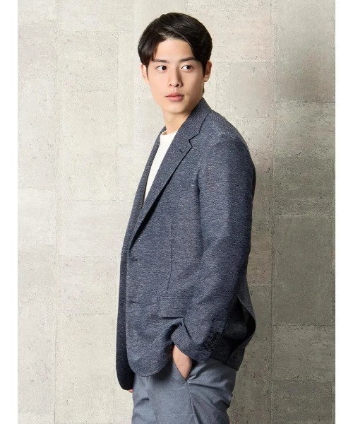 Perfect Suit FActory（パーフェクトスーツファクトリー）の「TRANS CONTINENTS　ライトビズ・レノクロスジャケット（テーラードジャケット・メンズ・ブルー/サックスブルー/ベージュ・M/L/SS/S/LL/AB（M）/AB（L）/XL-AB）」の20枚目の写真