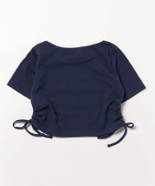 PINKHUNT（ピンクハント）の「PINKHUNT ピンクハント サイドシャーリング Tシャツ 0597K（Tシャツ/カットソー・キッズ・ネイビー/ホワイト・140cm/150cm/160cm/130cm/120cm）」の12枚目の写真