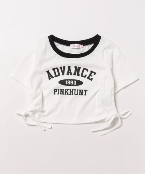 PINKHUNT（ピンクハント）の「PINKHUNT ピンクハント サイドシャーリング Tシャツ 0597K（Tシャツ/カットソー・キッズ・ネイビー/ホワイト・140cm/150cm/160cm/130cm/120cm）」の19枚目の写真