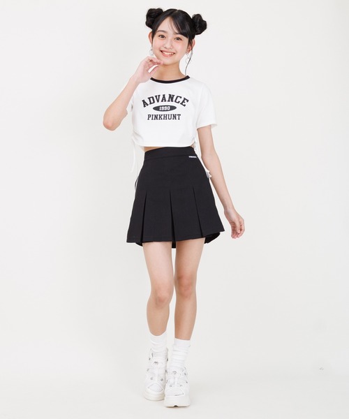 PINKHUNT（ピンクハント）の「PINKHUNT ピンクハント サイドシャーリング Tシャツ 0597K（Tシャツ/カットソー・キッズ・ネイビー/ホワイト・140cm/150cm/160cm/130cm/120cm）」の3枚目の写真