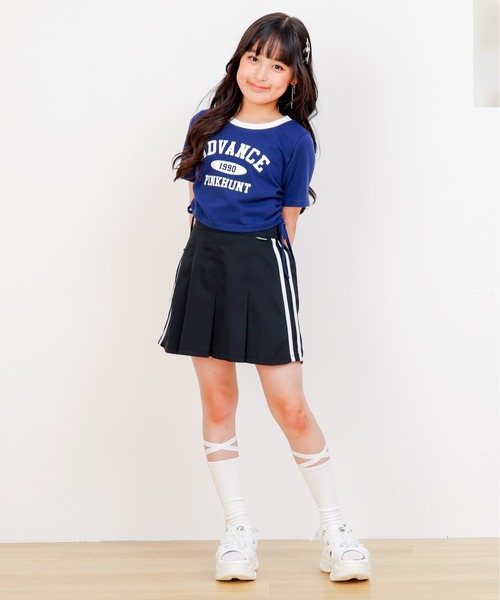 PINKHUNT（ピンクハント）の「PINKHUNT ピンクハント サイドシャーリング Tシャツ 0597K（Tシャツ/カットソー・キッズ・ネイビー/ホワイト・140cm/150cm/160cm/130cm/120cm）」の20枚目の写真