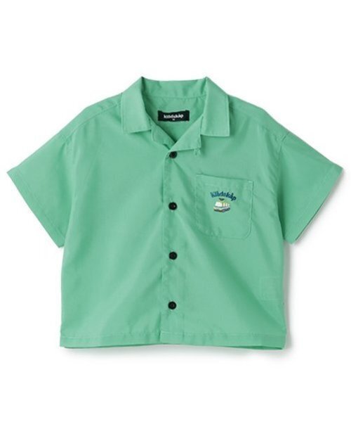 kladskap（クレードスコープ）の「恐竜×乗り物刺しゅう半袖シャツ（シャツ/ブラウス・キッズ・マスタード/エメラルド・110cm/120cm/90cm/100cm/130cm）」の12枚目の写真