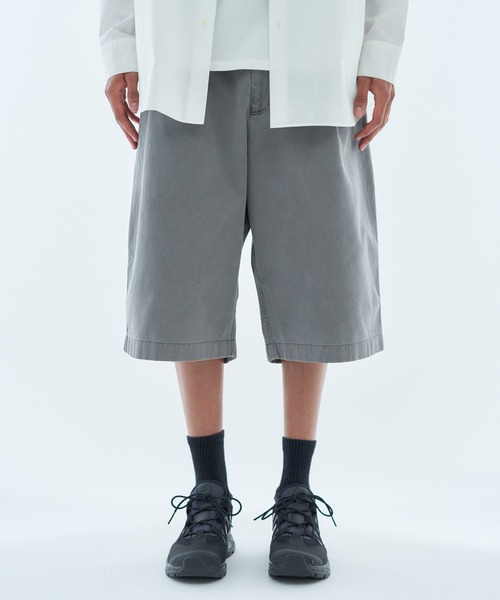 ESTNATION(エストネーション)の「ESTNATION / ピグメントダイ ワイドショートパンツ(その他パンツ・メンズ・ブラック・SMALL/MEDIUM/LARGE)」の1枚目の写真