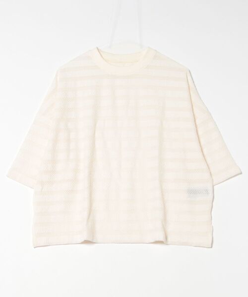 and it_(アンドイット)の「ニットレースワイドプルオーバー(Tシャツ/カットソー・レディース・クリーム/ブラック/グレイッシュベージュ/パープル・M-L)」の8枚目の写真