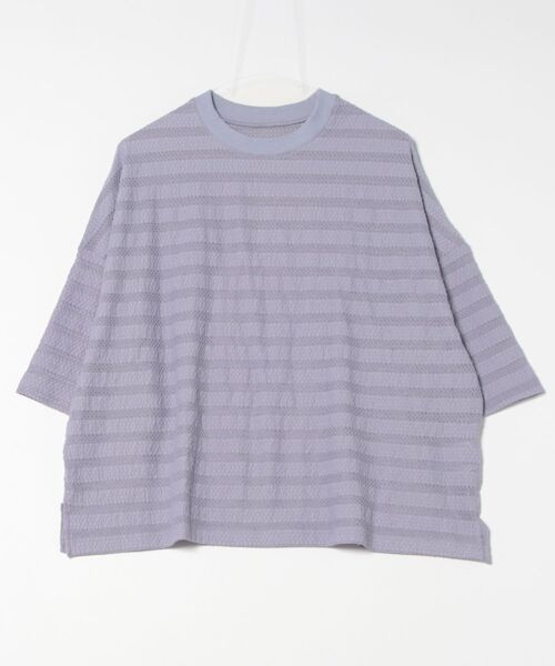 and it_(アンドイット)の「ニットレースワイドプルオーバー(Tシャツ/カットソー・レディース・クリーム/ブラック/グレイッシュベージュ/パープル・M-L)」の6枚目の写真