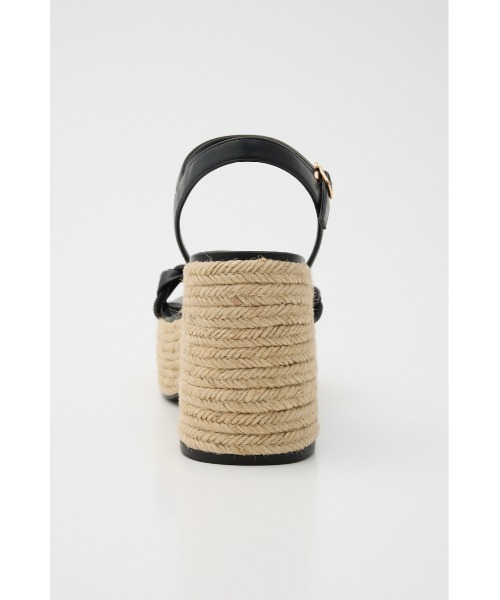 リエンダ　美品　ウェッジヒールサンダル　Sサイズ rienda ウェッジヒールサンダル BLK -ファッション通販 FASHION