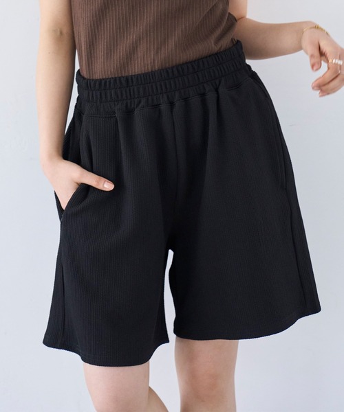 mil(ミル)の「【ラッシュガード】カット楊柳 ハーフパンツ ショートパンツ(その他パンツ・レディース・ブラウン/ブラック/オリーブ・XS/S)」の2枚目の写真