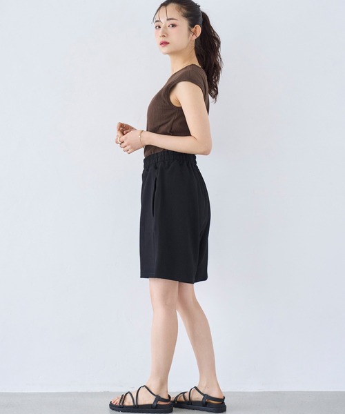 mil(ミル)の「【ラッシュガード】カット楊柳 ハーフパンツ ショートパンツ(その他パンツ・レディース・ブラウン/ブラック/オリーブ・XS/S)」の6枚目の写真