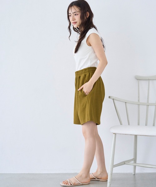 mil(ミル)の「【ラッシュガード】カット楊柳 ハーフパンツ ショートパンツ(その他パンツ・レディース・ブラウン/ブラック/オリーブ・XS/S)」の18枚目の写真