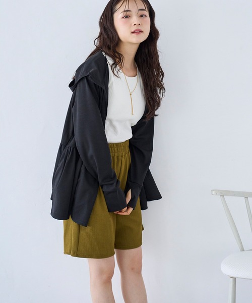 mil(ミル)の「【ラッシュガード】カット楊柳 ハーフパンツ ショートパンツ(その他パンツ・レディース・ブラウン/ブラック/オリーブ・XS/S)」の22枚目の写真