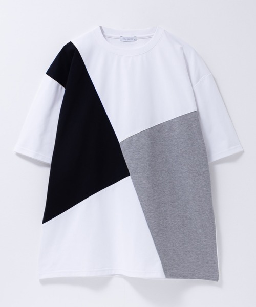 URBAN COLLECTION（アーバンコレクション）の「URBANCOLLECTION AIR Smoosy 切り替えＴシャツ（Tシャツ/カットソー・メンズ・ホワイト系1/ブラック/ホワイト系2/ベージュ/グリーン/チャコールグレー・M/S/XL/L）」の2枚目の写真