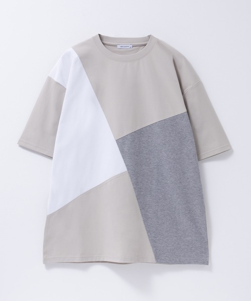 URBAN COLLECTION（アーバンコレクション）の「URBANCOLLECTION AIR Smoosy 切り替えＴシャツ（Tシャツ/カットソー・メンズ・ホワイト系1/ブラック/ホワイト系2/ベージュ/グリーン/チャコールグレー・M/S/XL/L）」の5枚目の写真