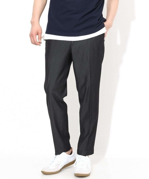 a.v.v（アーヴェヴェ）の「【接触冷感】スマートシャンブレースラックス アンクル丈（その他パンツ・メンズ・チャコールグレー/ネイビー/ブラック・44/48/46/50）」の2枚目の写真