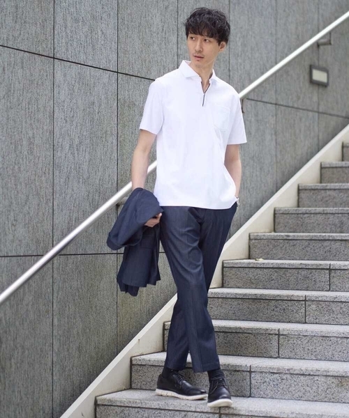 a.v.v（アーヴェヴェ）の「【接触冷感】スマートシャンブレースラックス アンクル丈（その他パンツ・メンズ・チャコールグレー/ネイビー/ブラック・44/48/46/50）」の20枚目の写真