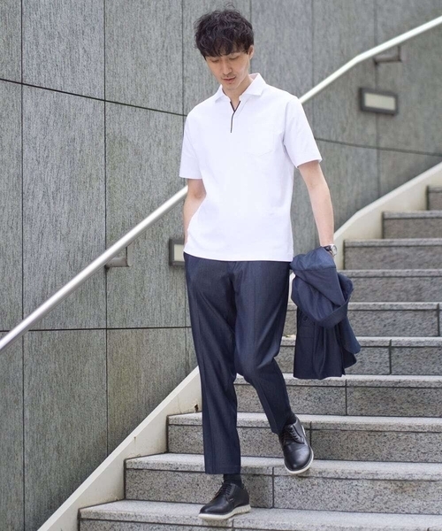 a.v.v（アーヴェヴェ）の「【接触冷感】スマートシャンブレースラックス アンクル丈（その他パンツ・メンズ・チャコールグレー/ネイビー/ブラック・44/48/46/50）」の21枚目の写真