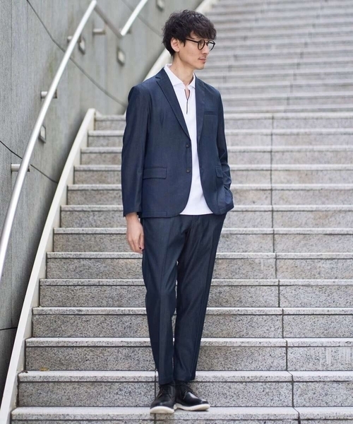 a.v.v（アーヴェヴェ）の「【接触冷感】スマートシャンブレースラックス アンクル丈（その他パンツ・メンズ・チャコールグレー/ネイビー/ブラック・44/48/46/50）」の22枚目の写真