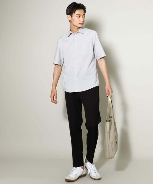 a.v.v（アーヴェヴェ）の「【接触冷感】スマートシャンブレースラックス アンクル丈（その他パンツ・メンズ・チャコールグレー/ネイビー/ブラック・44/48/46/50）」の5枚目の写真