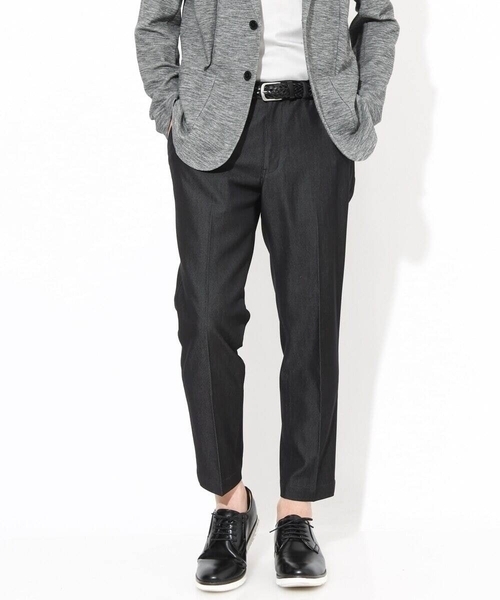 a.v.v（アーヴェヴェ）の「【接触冷感】スマートシャンブレースラックス アンクル丈（その他パンツ・メンズ・チャコールグレー/ネイビー/ブラック・44/48/46/50）」の9枚目の写真