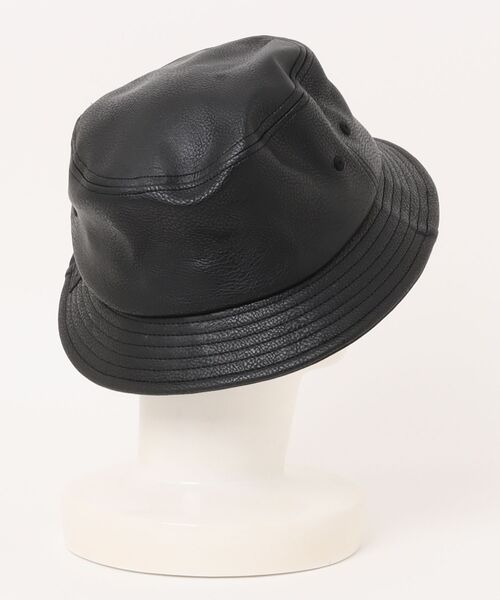 AVIREX(アヴィレックス)の「★AVIREX★SYNTHETIC LEATHER BUCKET HAT(ハット・メンズ・ブラウン/ブラック・FREE)」の3枚目の写真
