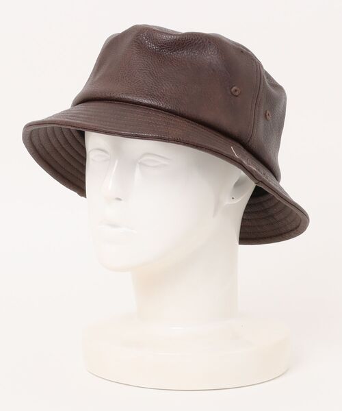 AVIREX(アヴィレックス)の「★AVIREX★SYNTHETIC LEATHER BUCKET HAT(ハット・メンズ・ブラウン/ブラック・FREE)」の8枚目の写真